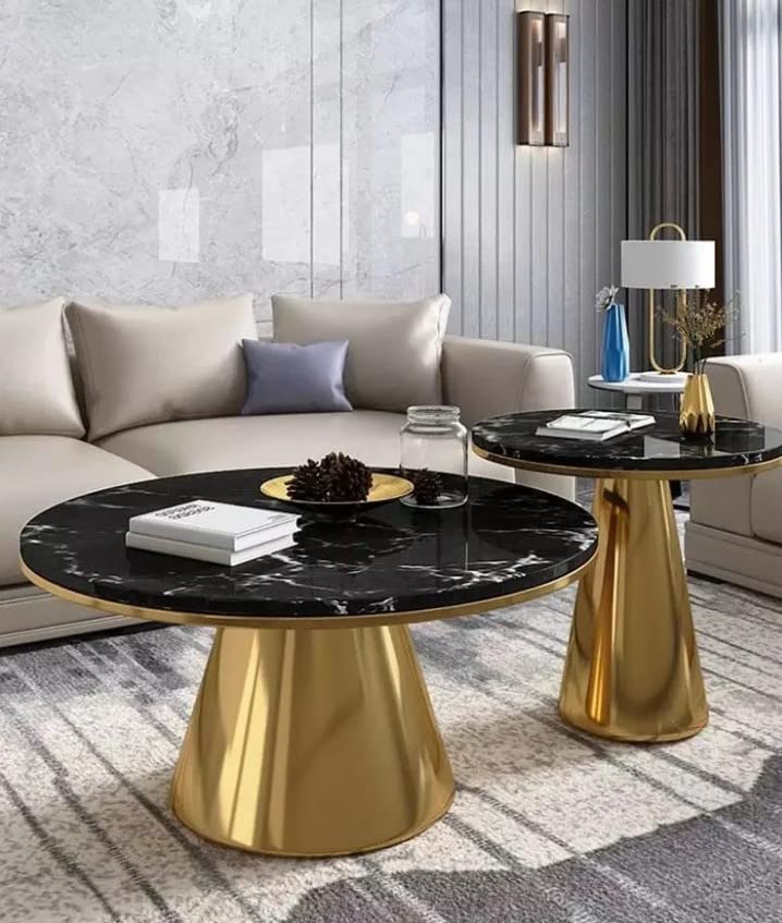 Ashlo's Décor Beautiful Center Tables - Composite Marble Top Table for Living Room, Bedroom