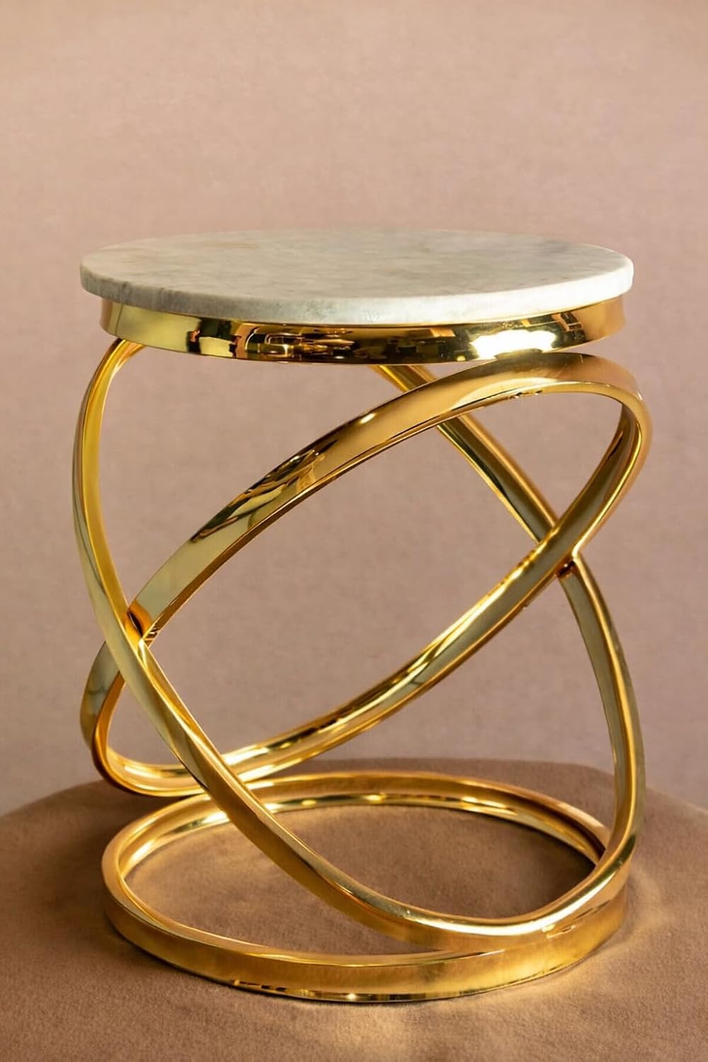 Ashlo's Décor Beautiful Golden Nested Stainless Steel Side Tables/End Table