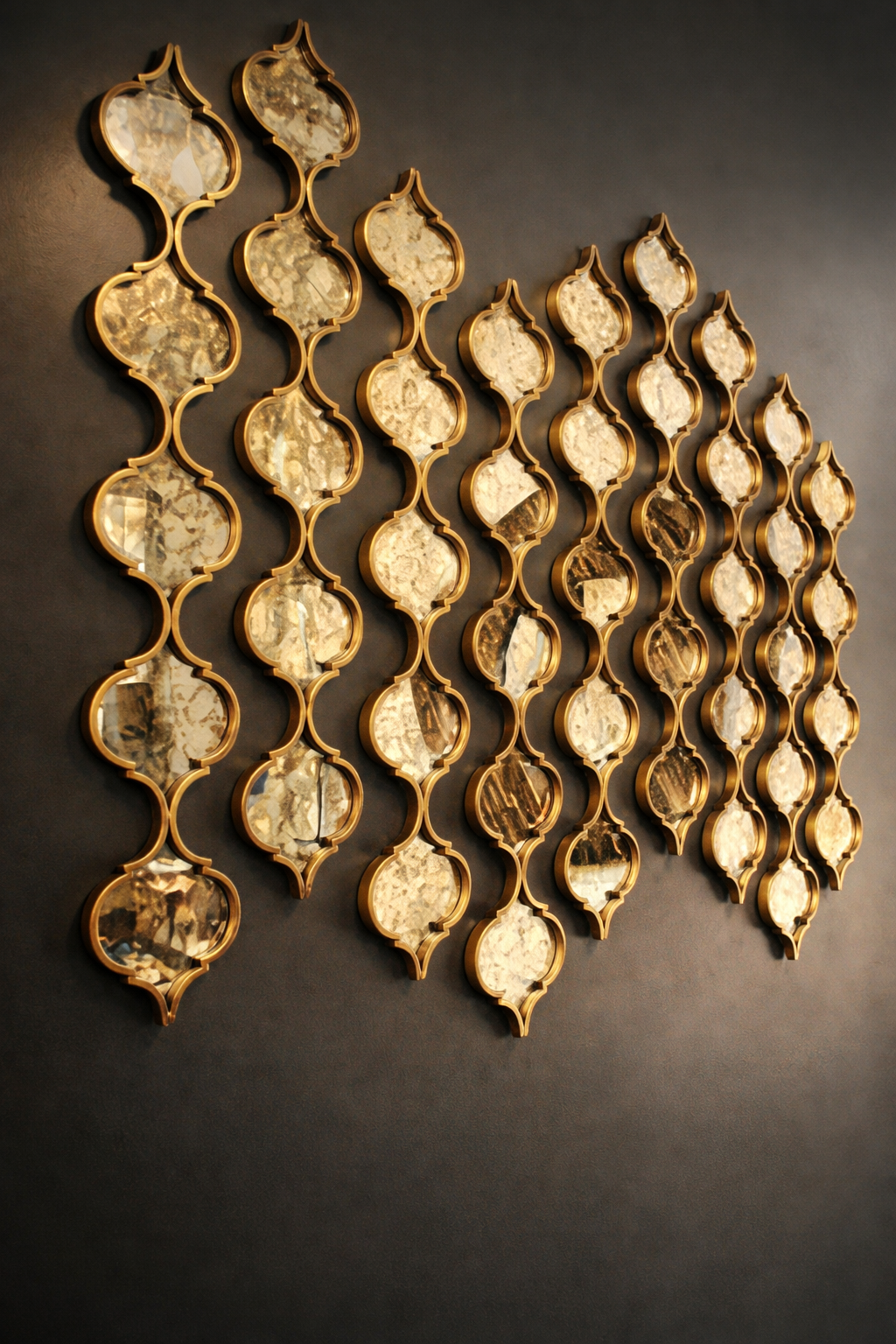 Ashlo's Decor Metal Wall Mirror Strips Art Set Mirror Wall Strips, Wall Art Perfect for Any Wall of Your Home, Diwali Gift