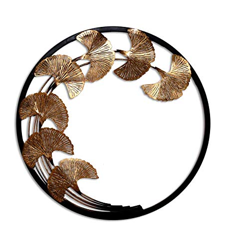 Ashlo's Handcrafted Black and Gold Metal Wall Art, Diwali Gift