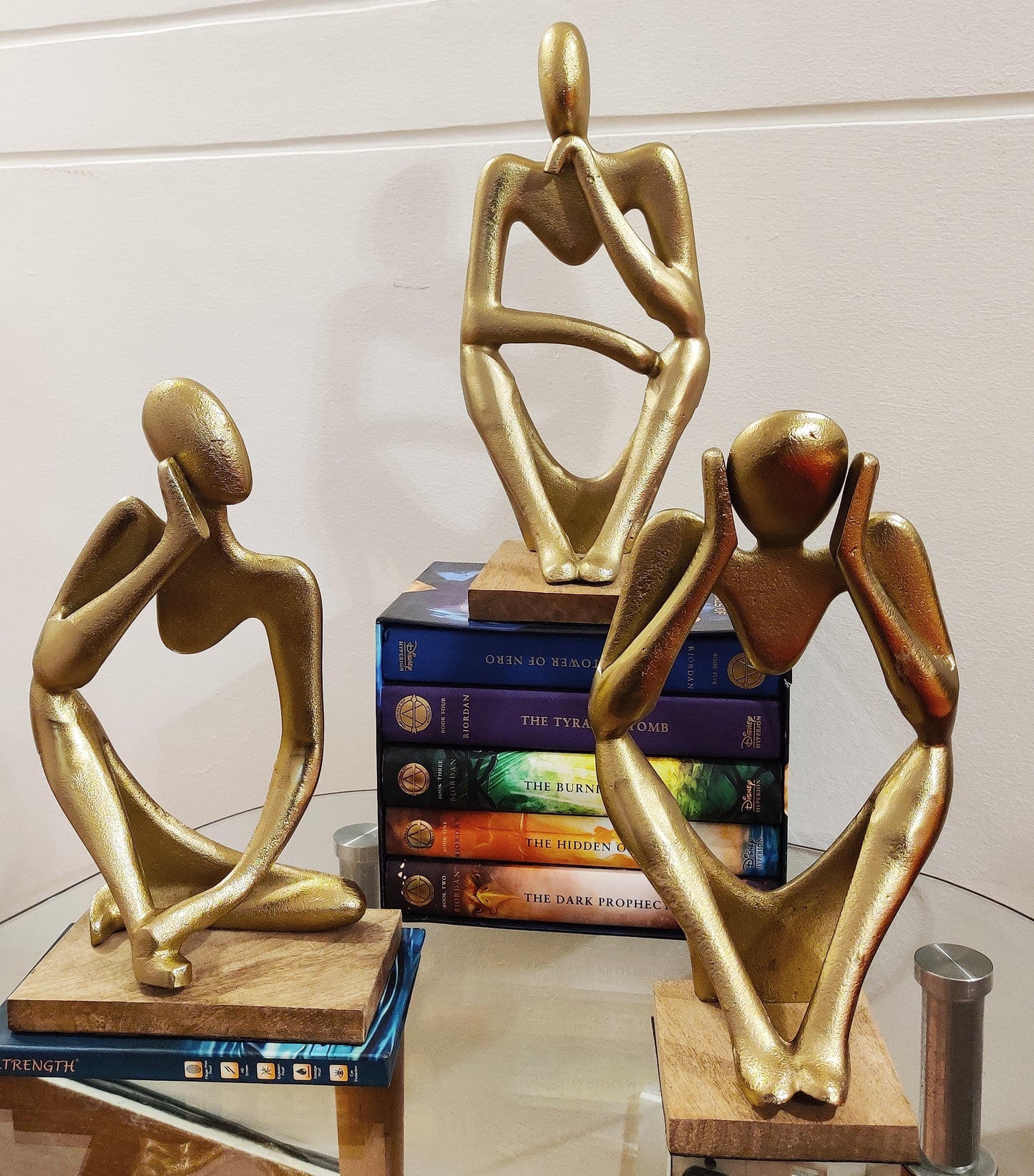 Ashlo's Set of Three Thinking Men which depicts the creative mind at work, Table Top Decor, Office, Home Decoration