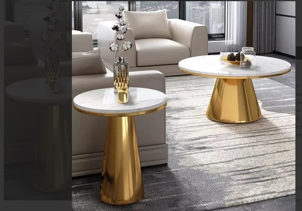 Ashlo's Décor Beautiful Center Tables - Composite Marble Top Table for Living Room, Bedroom