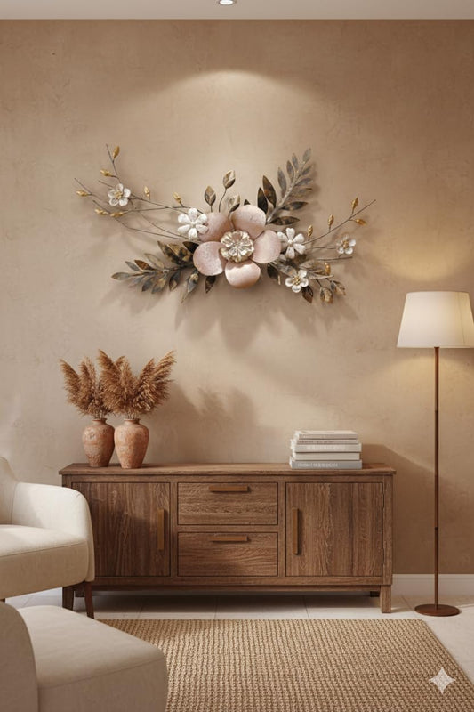 Ashlo's Large Black Metal Wall Décor for Living Room | Modern 48x24 Inch Metal Wall Art for Bedroom, Hallway & Office