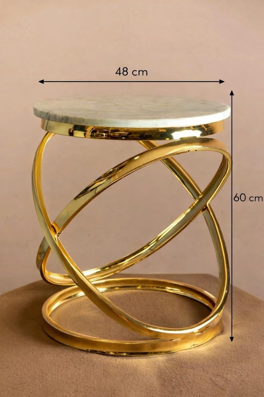 Ashlo's Décor Beautiful Golden Nested Stainless Steel Side Tables/End Table