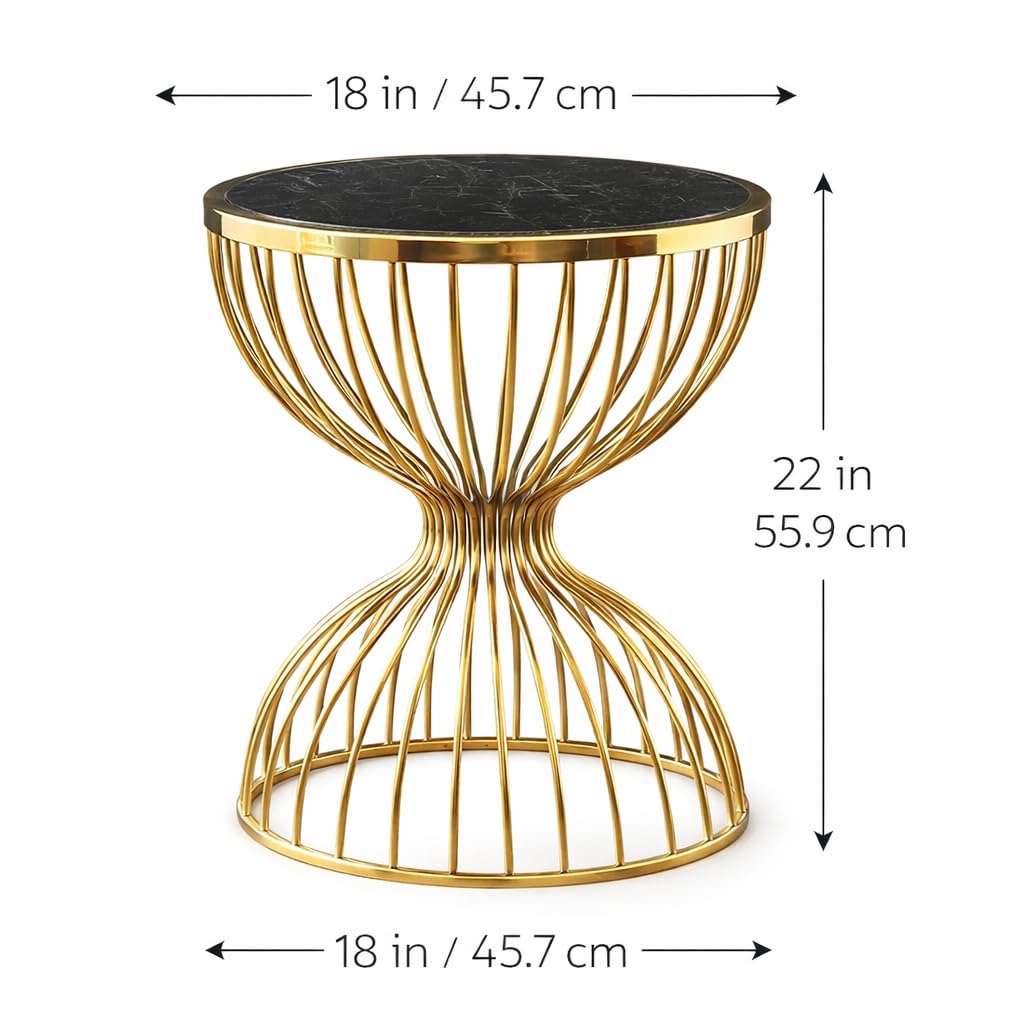 Ashlo's Décor Beautiful Golden Nested Stainless Steel Side Tables/End Table
