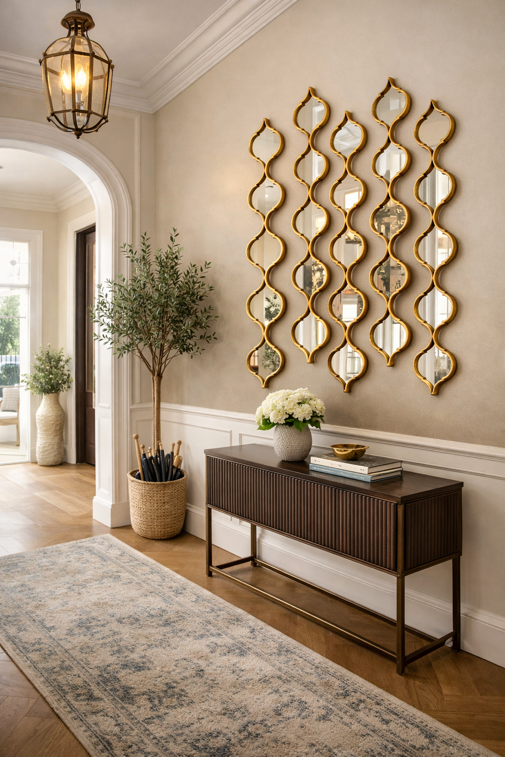 Ashlo's Decor Metal Wall Mirror Strips Art Set Mirror Wall Strips, Wall Art Perfect for Any Wall of Your Home, Diwali Gift