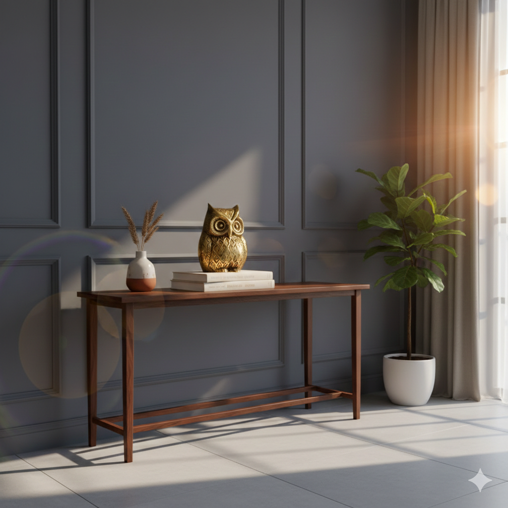 Ashlo's Brass Owl Statue – Vintage-Inspired Decorative Figurine for Home Decor – Wise Owl Sculpture for Console Tables, Bookshelves, and Office Desks – Antique Gold Finish