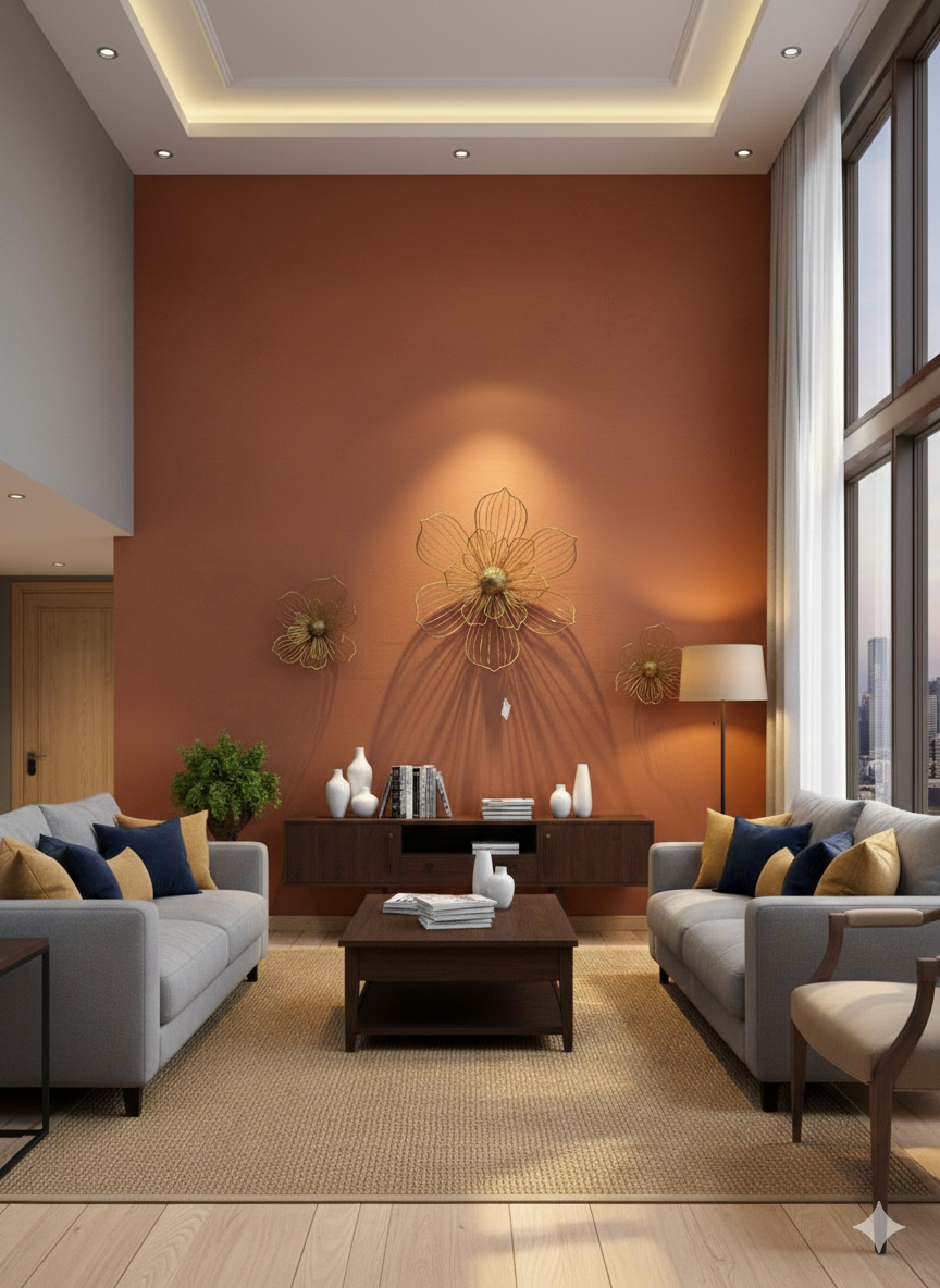 Ashlo's Decorative Golden Floral Wall Art | 3D Metal Flower Design | Modern Wall Décor for Living Room & Bedroom