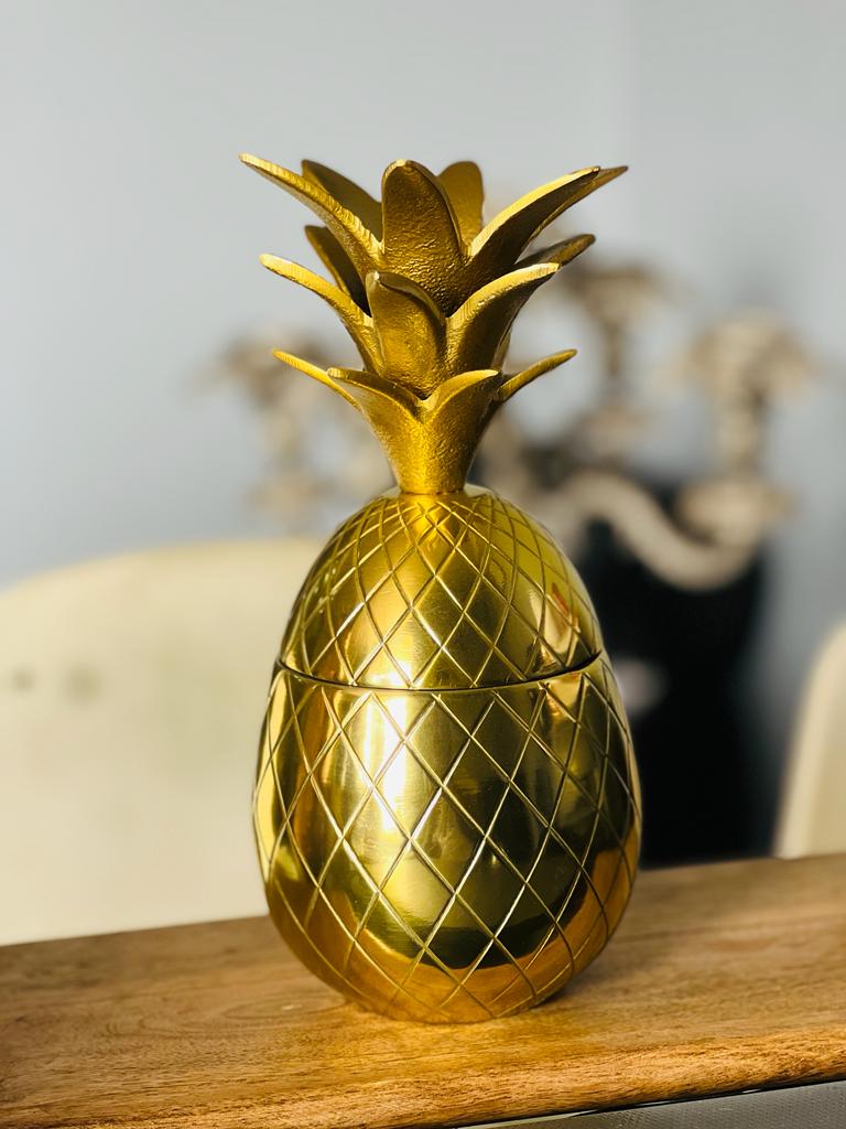 Ashlo's Pineapple Decoration, Nordic Modern Alluminium Decor Living Room Desktop Home Wine Cabinet Ornament for Birthday Anniversary Wedding