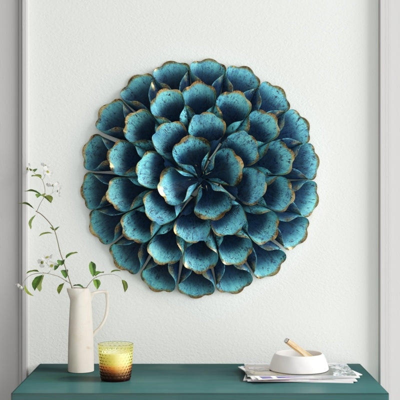 Ashlo's Metal Wall Decor Flower for Dining Room, Drawing Room, Foyer, Outdoor Indoor