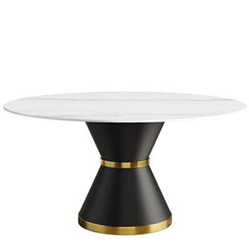 Ashlo's Décor Mild Steel with White Stone Top - Matte Black Base Beautiful Antique End Table