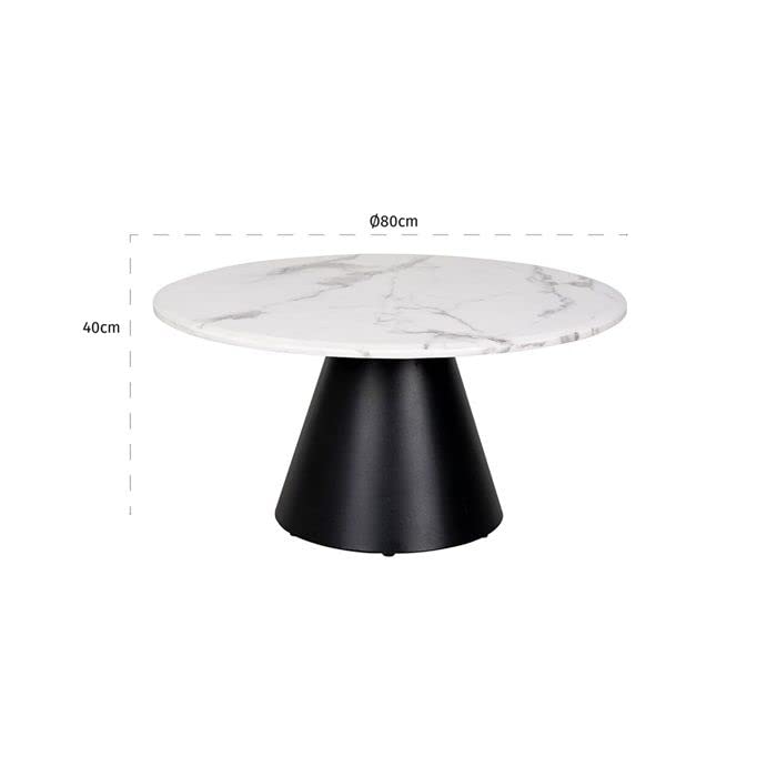 Ashlo's Décor Mild Steel with Marble Top Center Table - Stylish Centerpiece for Living Room, Bedroom