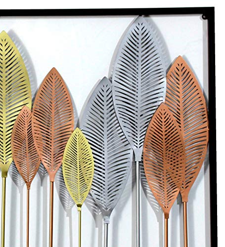 Ashlo's Handcrafted Multi Color Metal Leaves Wall Art