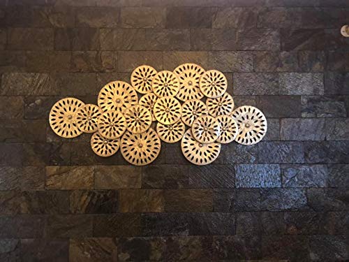 Ashlo's Handcrafted Golden Metal Wall Art