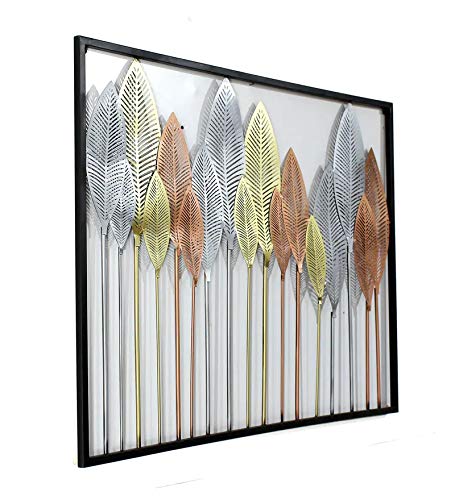 Ashlo's Handcrafted Multi Color Metal Leaves Wall Art