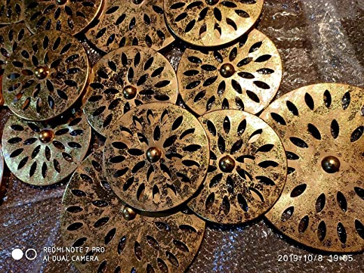 Ashlo's Handcrafted Golden Metal Wall Art