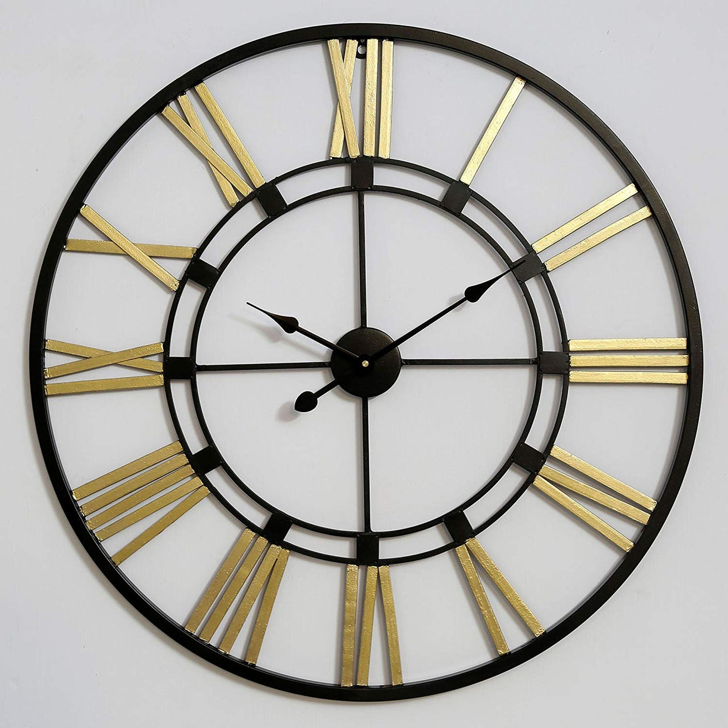 Ashlo's Metal Gold Wall Clock for Home and Offices 24 Inches