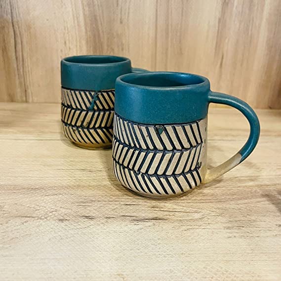 Ashlo's Décor Handmade Ceramic Coffee Mug / Tea Mug - Microwave Safe Coffee Mugs - Stylish Milk Mug with Handle