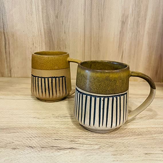 Ashlo's Décor Handmade Ceramic Coffee Mug / Tea Mug - Microwave Safe Coffee Mugs - Stylish Milk Mug with Handle