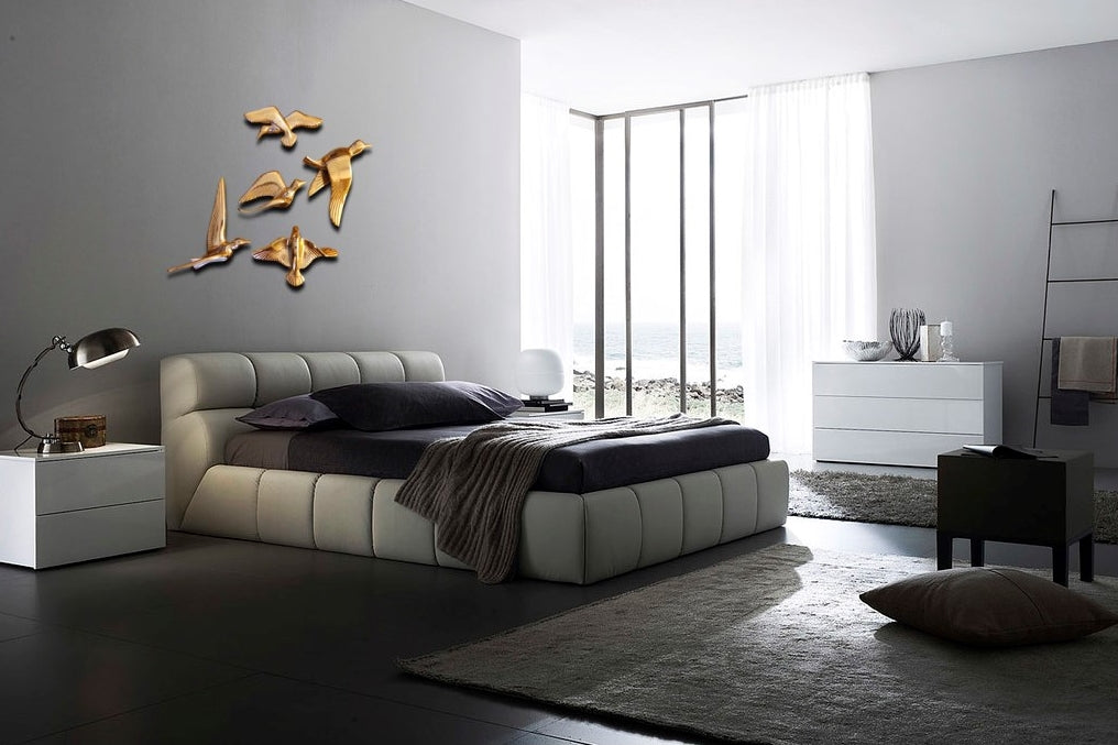 Ashlo's Rose Gold Birds of Freedom Wall Decor for Bedroom Living Room Hotel Restaurant