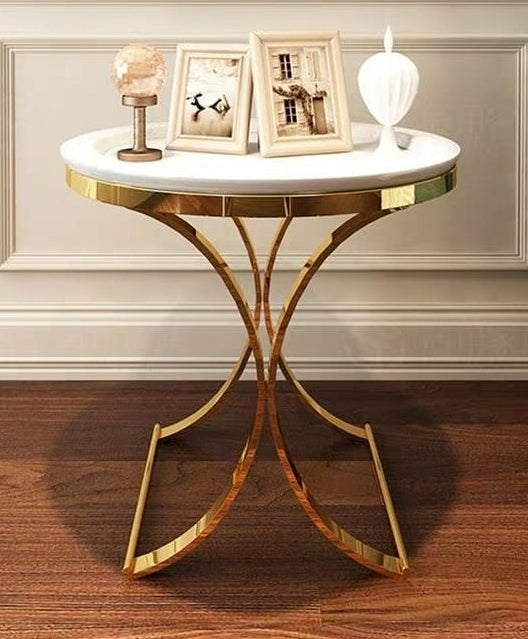 Ashlo's Décor Beautiful Golden Stainless Steel Side Tables/End Table