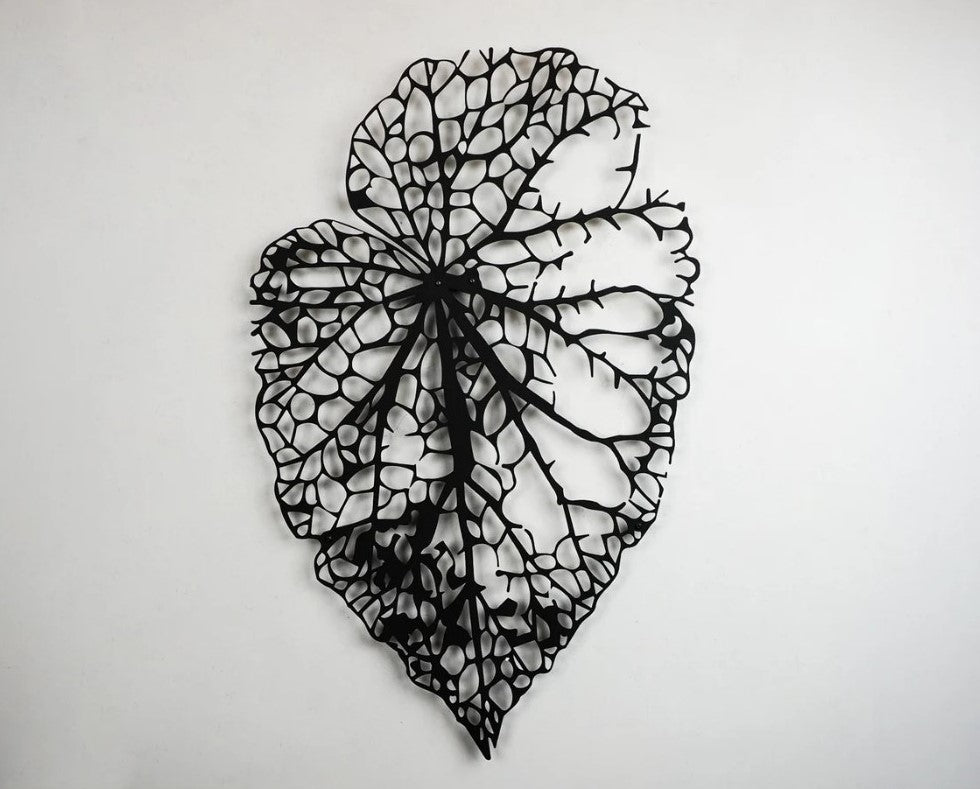 Ashlo's Decor Handcrafted Metal Leaf Design Wall Decor Sculpture / Wall Background Hanging Decorative Item for Home, Restaurant, Living Room, Dining Room, Office