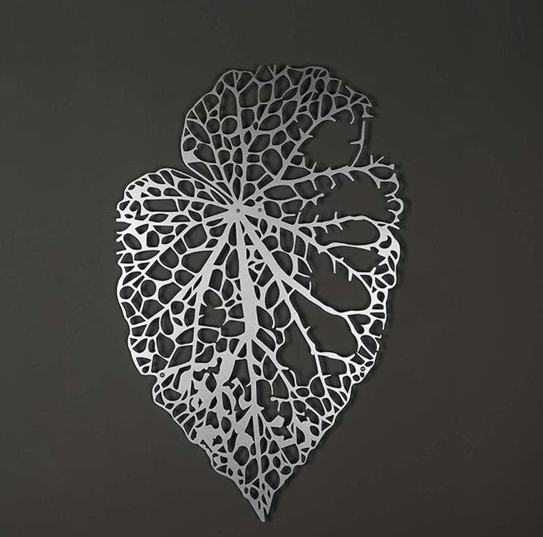 Ashlo's Decor Handcrafted Metal Leaf Design Wall Decor Sculpture / Wall Background Hanging Decorative Item for Home, Restaurant, Living Room, Dining Room, Office