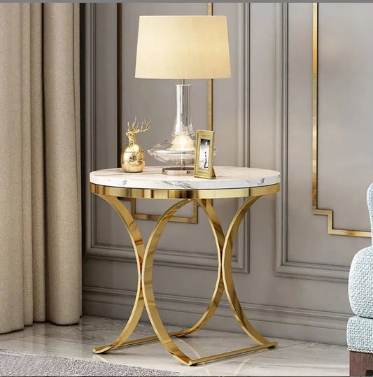 Ashlo's Décor Beautiful Golden Stainless Steel Side Tables/End Table