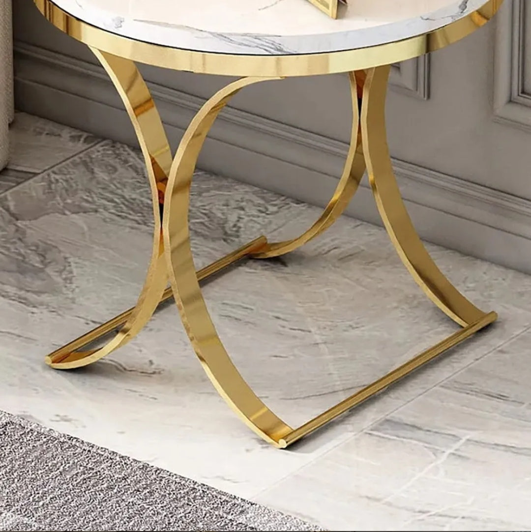 Ashlo's Décor Beautiful Golden Stainless Steel Side Tables/End Table