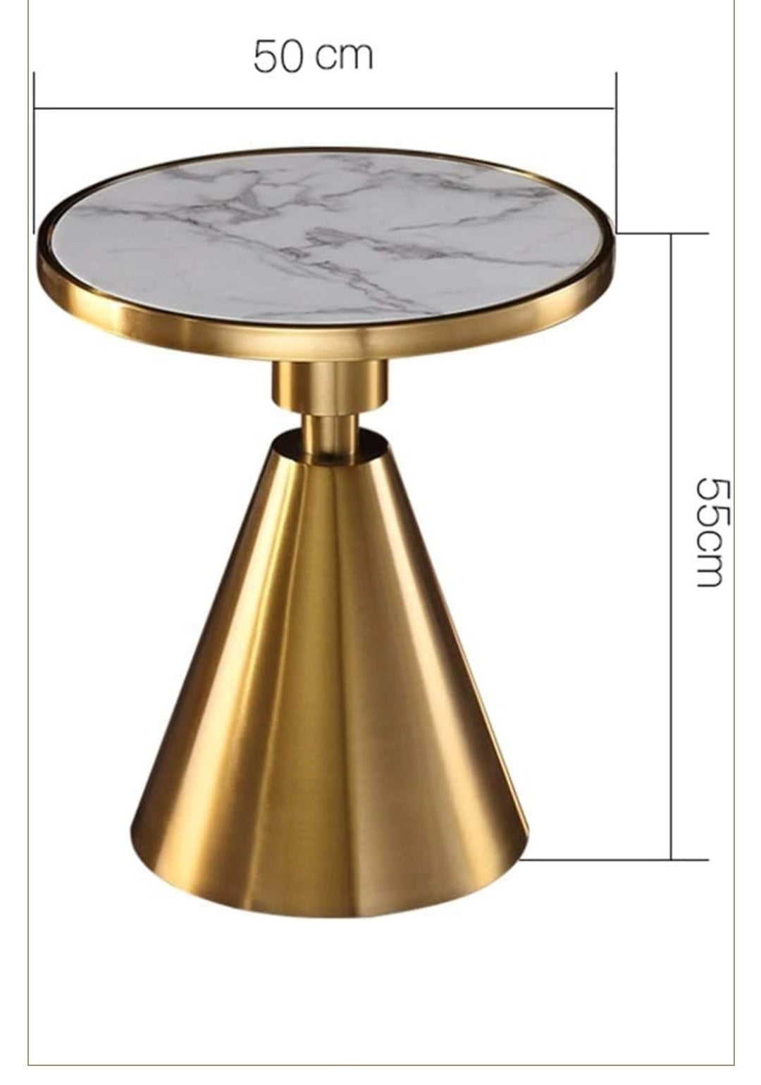 Ashlo's Décor Beautiful Golden Stainless Steel Side Tables/End Table