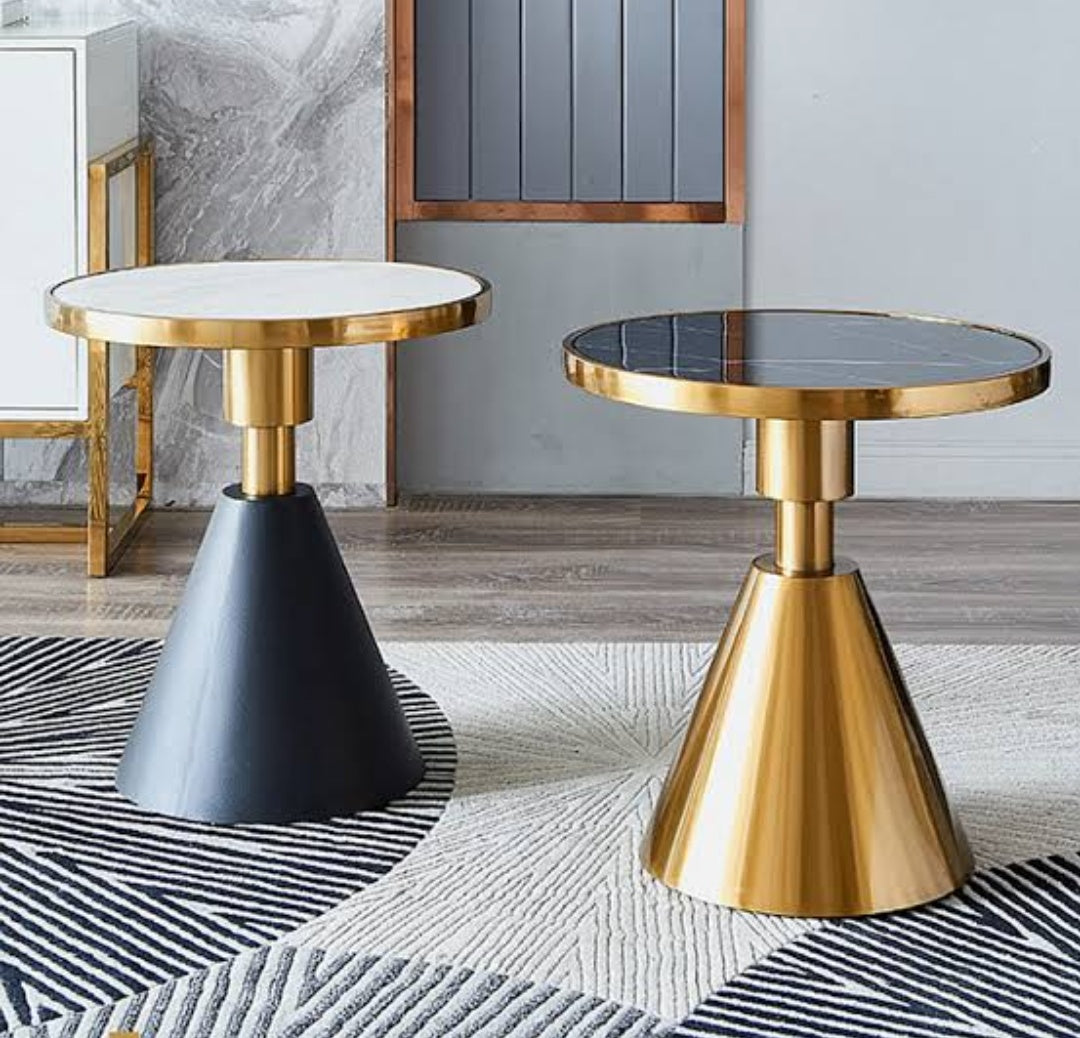 Ashlo's Décor Beautiful Golden Stainless Steel Side Tables/End Table