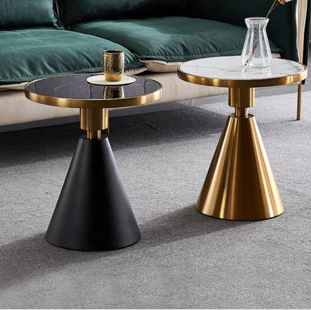 Ashlo's Décor Beautiful Golden Stainless Steel Side Tables/End Table