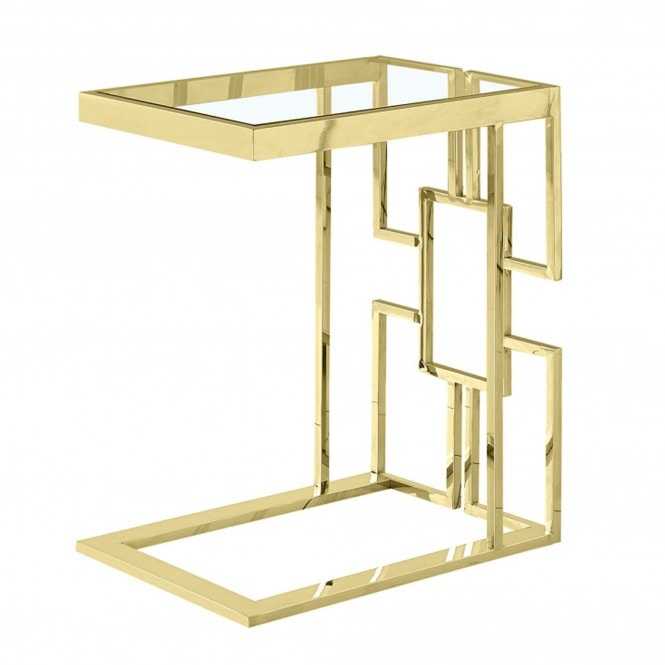 Ashlo's Décor Beautiful Golden Stainless Steel Side Tables/End Table