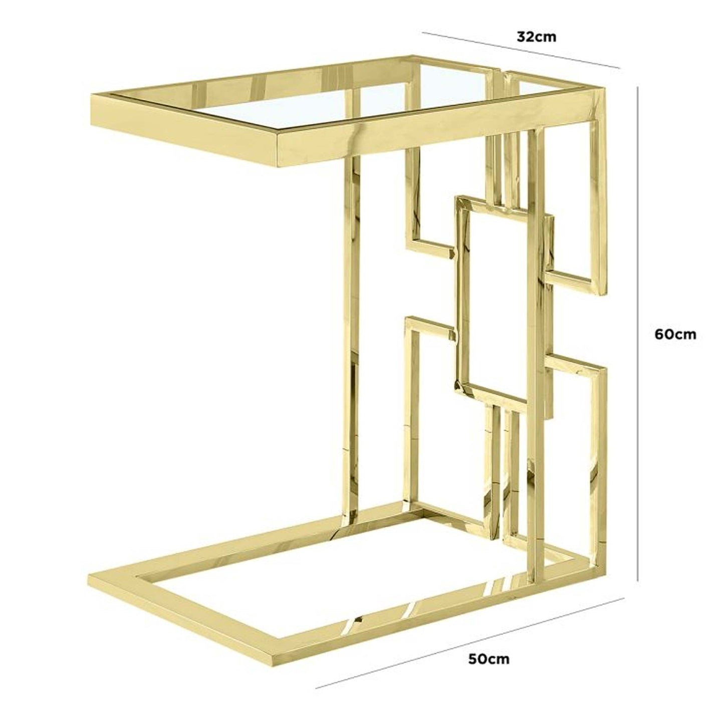 Ashlo's Décor Beautiful Golden Stainless Steel Side Tables/End Table