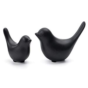 Ashlo's Black & White Ceramic Bird Figurines, Birds Minimalist Sculptures, Decorative Bird Ornaments For Home Decor, New Home Gifts, Marriage Gift for New Couple