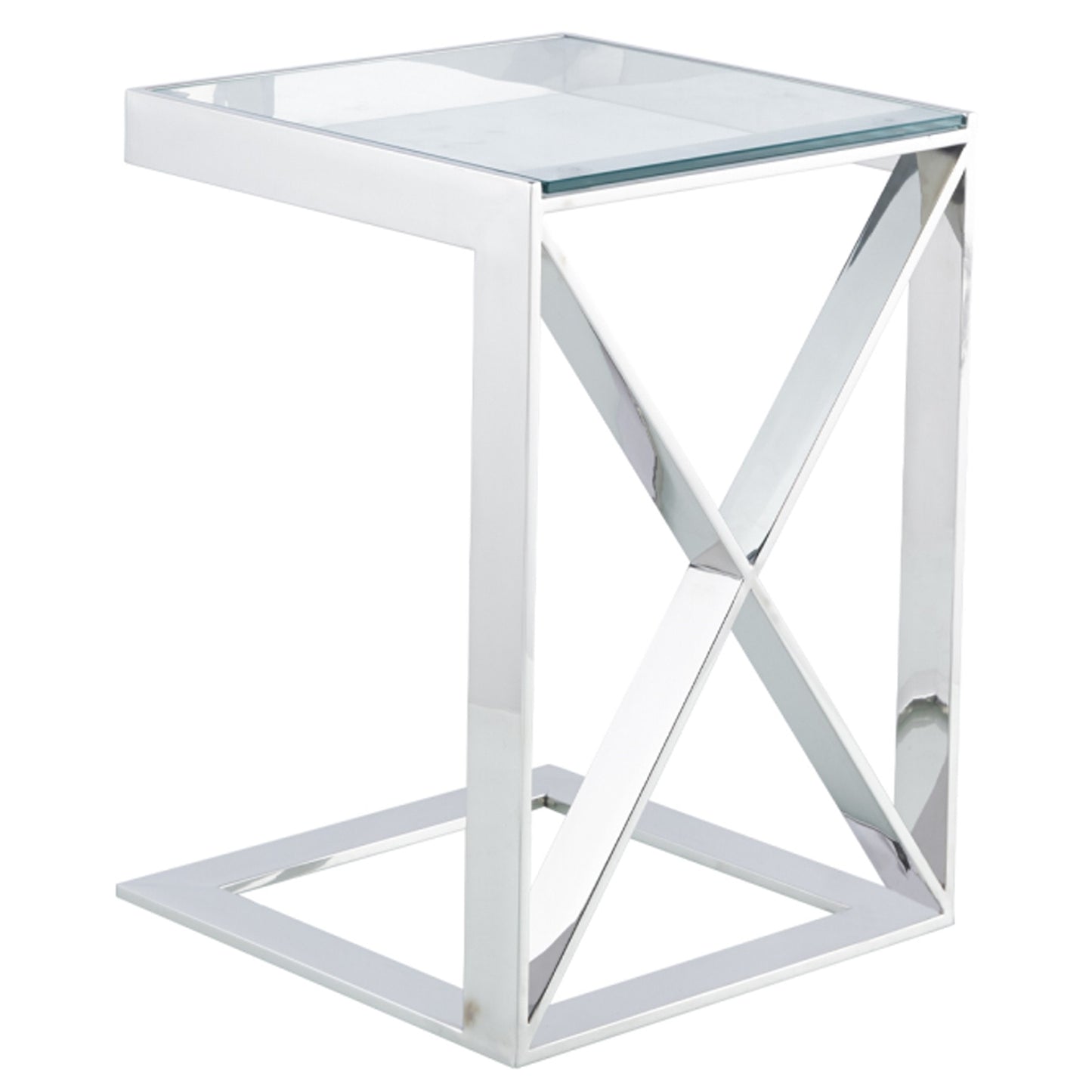 Ashlo's Décor Beautiful Silver Stainless Steel Side Tables/End Table