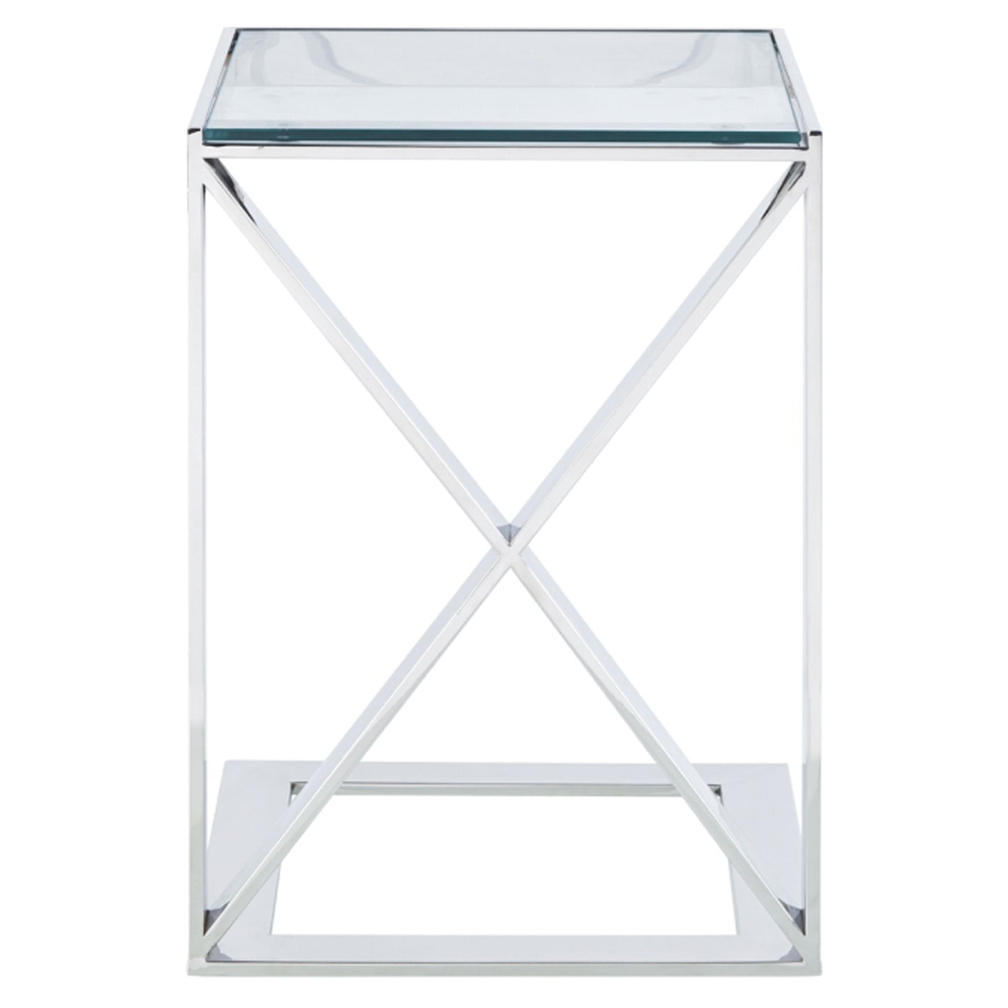 Ashlo's Décor Beautiful Silver Stainless Steel Side Tables/End Table